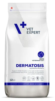 Zdjęcie produktu dla Vet Expert Dermatosis 12kg Sucha Karma Weterynaryjna z Łososiem Dla Psa z Alergią i Wrażliwą Skórą