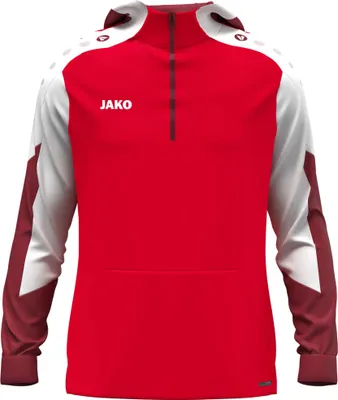 Produktbild von JAKO Kinder Zip Hoodie Dynamic - 6770, Farbe:rot/weiß/dunkelrot, Größe:128