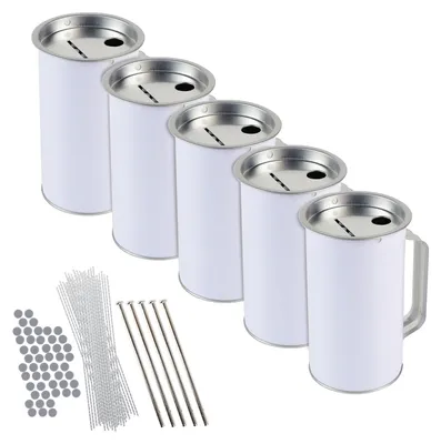 Zdjęcie produktu dla 5 x puszka na pieniądze / puszka na datki / puszka zbiorcza o średnicy 90 mm i wysokości 145 mm