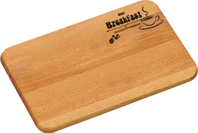 Produktbild von KESPER 85016 Schneidebrettchen aus Buche - Breakfast, 23 x 15 x 1 cm / Frühstücksbrettchen