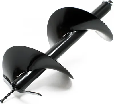 Produktbild von Wiltec Erdlochbohrer Bohrschnecke 300mm Ø, Gusseisen, mit fester Stechspitze, Ersatzbohrer für Erdlochbohrer Pfahlbohrer