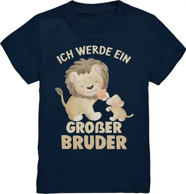 Produktbild von Löwen Großer Bruder Shirt – Navy / 110/116 (5-6)