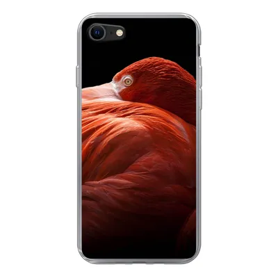 Produktbild von MuchoWow® Handyhülle Schutzhülle Hülle für iPhone 8 Flamingo - Federn - Rosa Silikon Softcase Handy Hülle - Schutzhaube