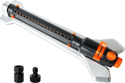 Produktbild von Diivoo Turbo Oszillierender Rasensprenger Viereckregner mit Metallbasis 17 Düsen Bis 352 m² Rasenbewässerung für Garten