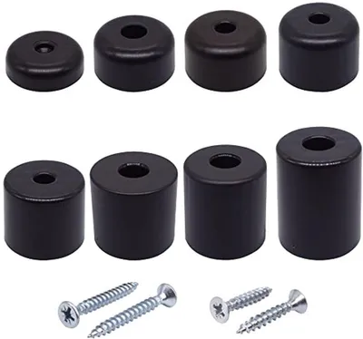 8 Stück Schwarze Kunststoff Möbelbeine, Hauptbild