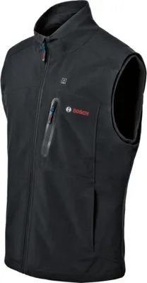 Obrázok produktu pre Vyhrievacia vesta Bosch Professional GHV 12+18V XA 06188000EC, veľkosť L, 3 nastaviteľné vyhrievacie zóny, bez batérie, čierna