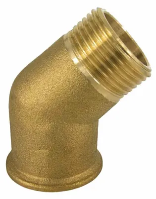 Obrázek produktu pro Závitové mosazné koleno 45° 1/2" IG x 1/2" AG