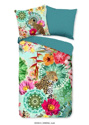 Produktbild von Duvet cover HIP 135x200 + 1* 80x80 cm - mandalas, flowers and a leopard