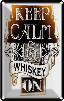 Produktbild von vianmo Blechschild 30x20 cm Keep Calm Whiskey on