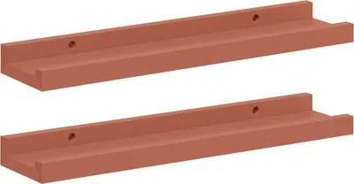 Produktbild von vidaXL Wandregal 2 stk. Rot 40 x 9 x 3 cm Holzwerkstoff
