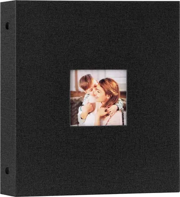 Obrázek produktu pro Fotoalbum 13x18cm 200 plátno Černé zasouvací album Elegantní plátěný obal