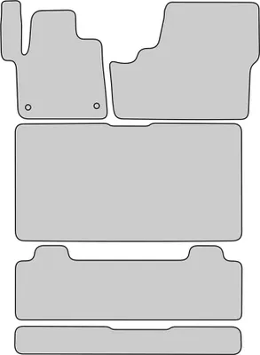 Produktbild von Exclusive Design Fußmatten passend für Citroen Spacetourer ab Bj. 2016-, Naht:Silber. Deluxe Velours