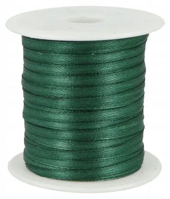 Produktbild von Maćko Satinband Dekorationsband Dunkelgrün 3mm 50m