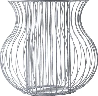 Immagine prodotto di Fioriera in gabbioni, design moderno, acciaio resistente, argento