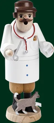 Produktbild von Räucherfigur Tierarzt mit Stethoskop Höhe= 19cm NEU