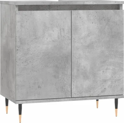 Produktbild von Badschrank Betongrau 58 x 33 x 60 cm Holzwerkstoff