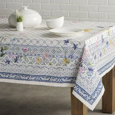 Produktbild von Famanu Tischdecke 100% Baumwolle - Rechteckig, 160 cm x 220 cm