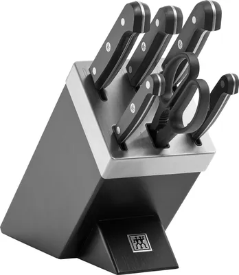 Image de Zwilling Gourmet Bloc à couteaux Set de couteaux auto-affûtés 7pcs, noir