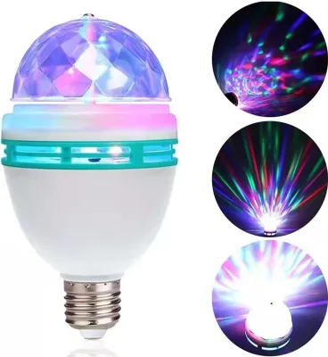 Obrázek produktu pro LED rotační lampa, barevná žárovka E27, 3W energeticky úsporná lampa KTV pro domácnost a jeviště