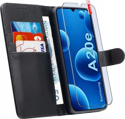Immagine prodotto di Custodia con patta per Samsung A20e Chiusura magnetica + VETRO 9H