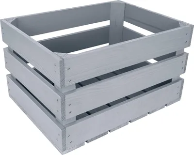 Image de Creative Deco Caisse en Bois Gris 40 x 30 x 23 cm - Caisse Rangement Bois