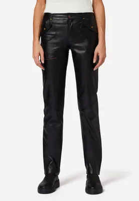 Immagine prodotto di Pantaloni da donna in pelle jeans Ricano INSPIRIT - Nero / XS