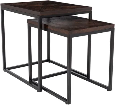 Produktbild von 2er-Set Beistelltische Talero - Satztische | Farbe: braun | Abmessungen: 48x38x47 cm