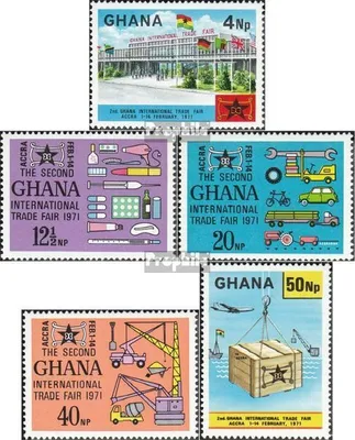 Produktbild von Briefmarken Ghana 1971 Mi 423-427 (kompl.Ausg.) postfrisch Handelsmesse
