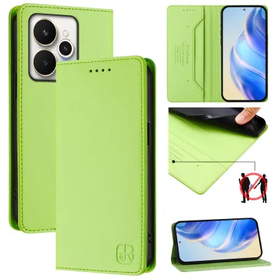 Immagine prodotto di Custodia in pelle per Realme 15 / Realme 15 Pro 5G, flip case con slot per carte, portafoglio e supporto Verde