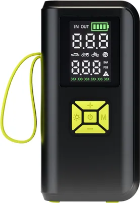Image de Goobay 77827 Compresseur sans fil, noir - pompe à air portable avec une pression maximale de 10 bars/150 psi pour voiture, vélo, moto ou ballons
