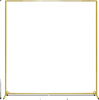 Obrázek produktu pro Svatební oblouk, odnímatelný rám, robustní kovová konstrukce, 2 m × 2 m, 6,6 ft