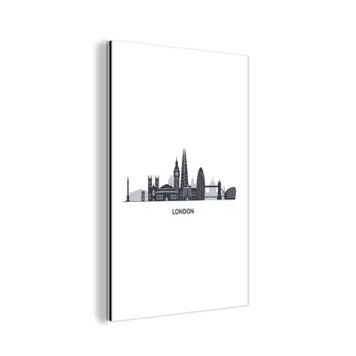 Obrázok produktu pre Nástenná dekorácia Kovový kovový obraz Wall Art 20x30cm Londýn - Anglicko - panoráma Muchowow Hliníkové obrazy