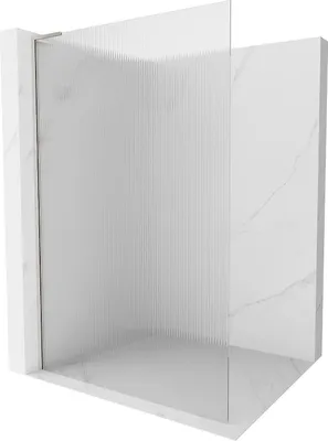 Image de Mexen Kioto L Paroi de douche à l'italienne 100 x 200 cm, transparent, nickel brossé - 800-100-103-97-09