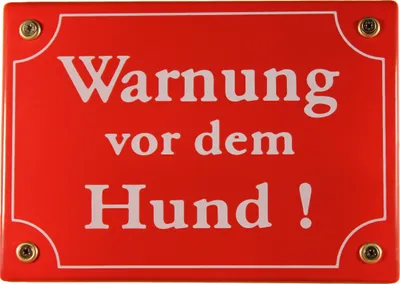 Produktbild von Hinweis Schild Warnung vor dem Hund