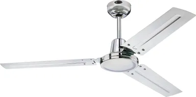 Produktbild von Deckenventilator Industrial 122 cm Chrom mit Wandschalter