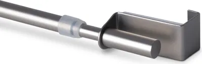 Zdjęcie produktu dla Drążek zaciskowy, karnisz - metalowy - (90-130 cm - srebrny) do napinania, wysuwany drążek zaciskowy, karnisz bez wiercenia i śrub, Ø 9 mm
