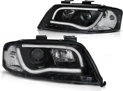 Produktbild von LED Tagfahrlicht Scheinwerfer passend für Audi A6 4B 01-04 schwarz
