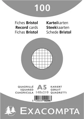 Obrázok produktu pre Kartičky A5 šachovnicové biele PU=10x100 ks