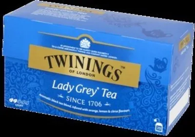 Produktbild von Twinings Lady Grey Aromatisierter Schwarzer Tee (25 Portionsbeutel)