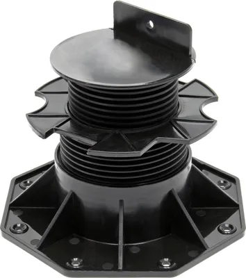 Produktbild von Wiltec Stelzlager für Terrassen, 2700kg, 60-128mm, höhenverstellbarer Stellfuß für Terrassendielen, Platten und Planken