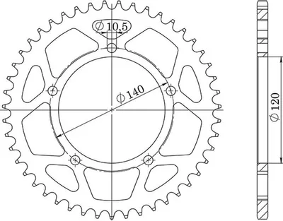 Immagine prodotto di In Alluminio Passo 520 - Z 40 Denti (Dis.15605)