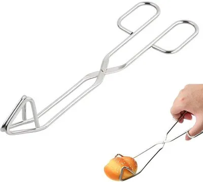 Zdjęcie produktu dla Unyqoos® Szczypce do grilla ze stali nierdzewnej, 25 cm – szczypce kuchenne i do grilla o kształcie szczypiec, z antypoślizgowymi końcówkami, wytrzymała konstrukcja, łatwe do czyszczenia