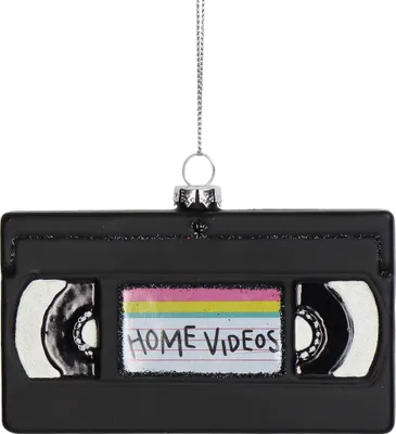 Produktbild von Christbaumschmuck 11,5cm Glas Videokassette Figur Schwarz