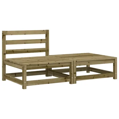 Produktbild von vidaXL Gartensofa ohne Armlehnen mit Hocker Kiefernholz Imprägniert