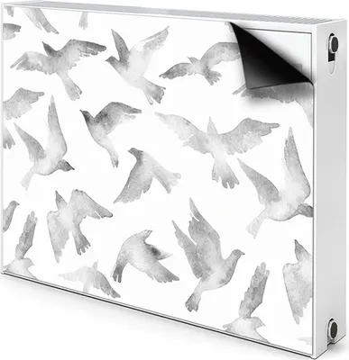 Produktbild von Magnet Heizkörper-Abdeckung Verkleidung Abdeckung Heizkörperabdeckung 90x60 cm  - Vögel