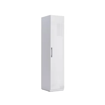 Produktbild von Ein­türiger Kleiderschrank Weiß Hochglanz, 450x2110x550 mm