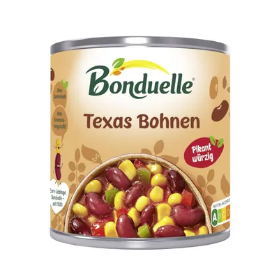 Obrázek produktu pro Bonduelle Texas Bohnen ATG, 400g, směs zeleniny Texas, 425ml