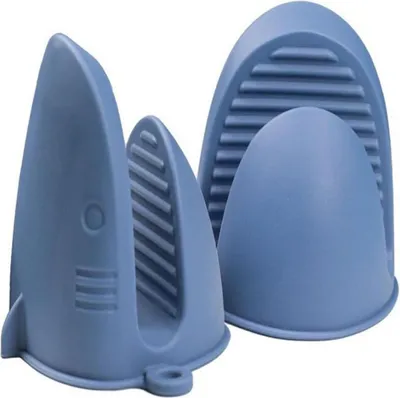 Produktbild von Hochtemperaturbeständiger Haifisch-Silikon-Verbrühungsschutzclip für Backofen, Mikrowelle, Wärmedämmclip, Schüsselclip, Universal-Tellerclip, Artefakt
