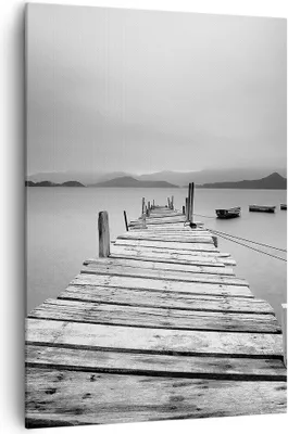 Produktbild von Bild auf Leinwand - Leinwandbild - Einteilig - Brücke See - 70x100cm - Wand Bild - Wanddeko - Wandbilder - Leinwanddruck - Kunstdruck - Wanddekoration - Leinwand bilder - Wandbild - PA70x100-3523