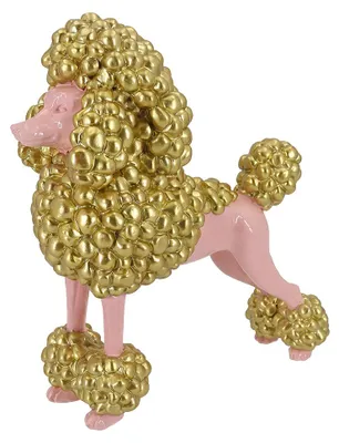 Productafbeelding van Clayre & Eef Decoratief figuurtje, hond, roze, kunststof